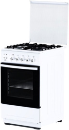 Газовая плита Flama FG 24210 W 50 см, 50 л, 4 конфорки, белый