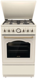 Комбинированная плита Gorenje GKS5B70CLI 50 см, 70 л, 4 конфорки, бежевый