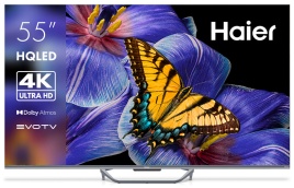 Телевизор Haier 55 Smart TV S4, 55 дюйма, 4K Ultra HD, смарт ТВ, Android TV 11, серый