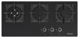 Газовая варочная панель Gefest ПВГ 2150-01 К33 75 см, 3 конфорки электроподжиг газконтроль, черный