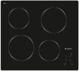 Электрическая варочная панель Gefest ЭС В СН 4231 К11 59 см, 4 конфорки стеклокерамика, черный
