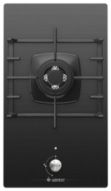 Газовая варочная панель Gefest ПВГ 2001 30 см, 1 конфорка электроподжиг газконтроль, черный