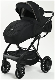 Коляска 2 в 1 Ining Baby Коляска 2 в 1 Ining Baby KR350 black,  люлька, прогулочный блок