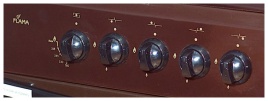 Газовая плита Flama RG 2401 B 50 см, 50 л, 4 конфорки, коричневый