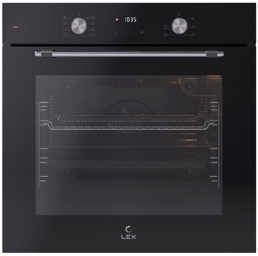 Электрический духовой шкаф LEX EDP 680 BL MAX 59 см, 78 л, гриль и конвекция, черный фото 1