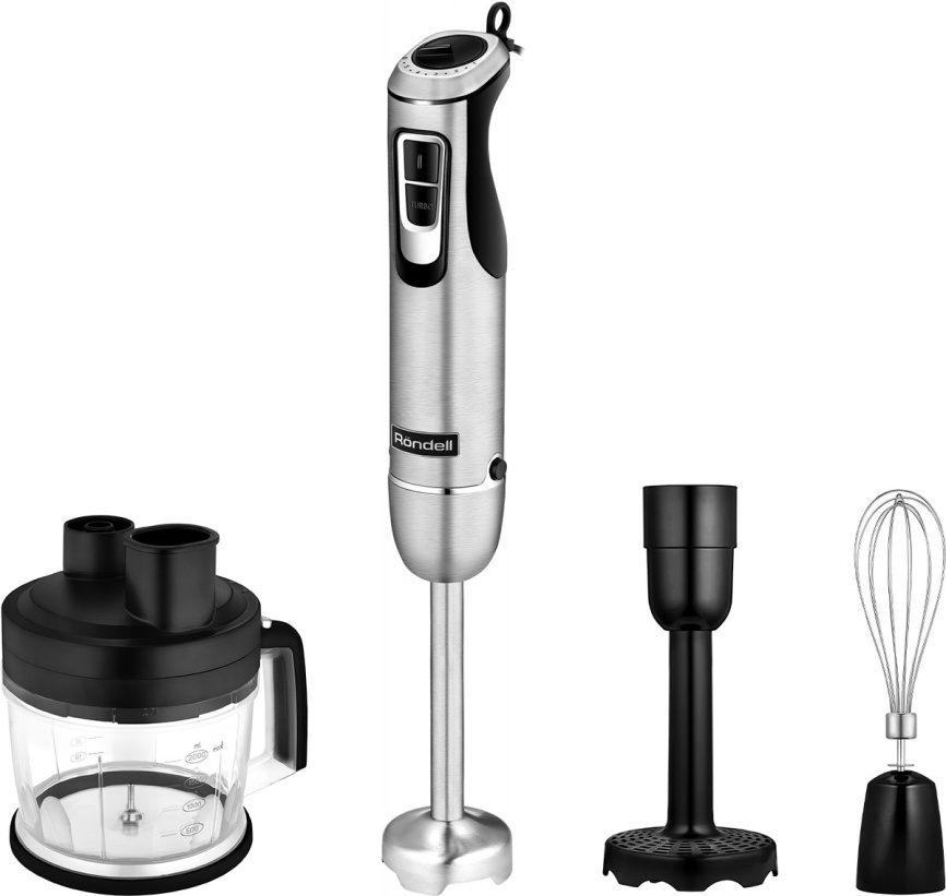 Погружной блендер Rondell RDE-1307, черный/серебристый фото 1
