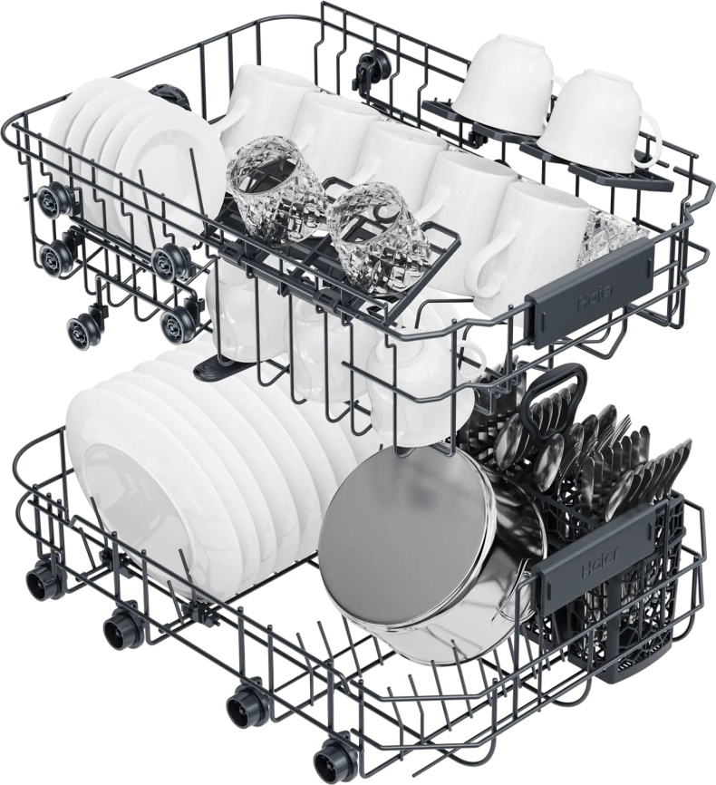 Встраиваемая посудомоечная машина Haier HDWE9-591RU, 9 комплектов фото 6