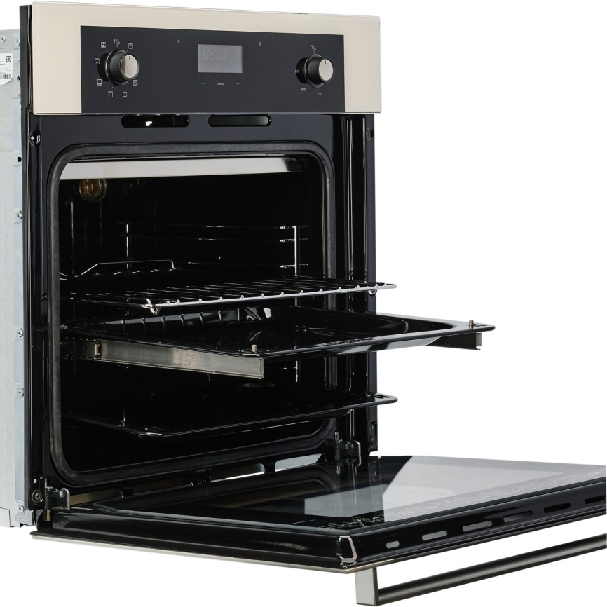 Электрический духовой шкаф De luxe 6009.05эшв-049 59 см, 58 л гриль конвекция, топленое молоко фото 4