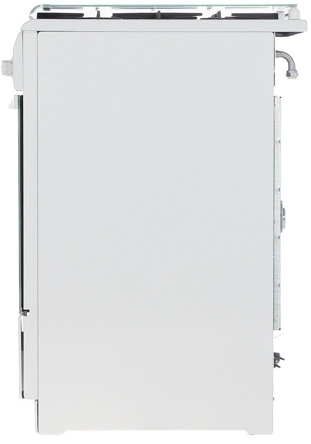 Комбинированная плита De luxe 506040.00 гэ 50 см, 54 л, 4 конфорки, белый фото 8