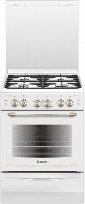 Газовая плита Gefest ПГ 6100-02 0181 60 см, 52 л, 4 конфорки, белый фото 1