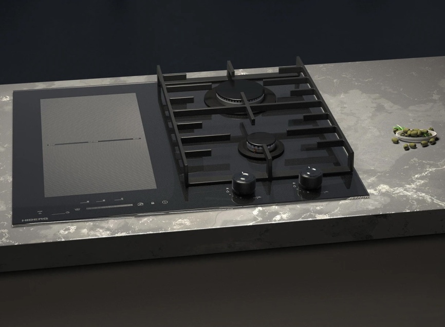 Комбинированная варочная панель Hiberg i-VM 6021 B 58 см, 4 конфорки электроподжиг газконтроль, черный фото 10