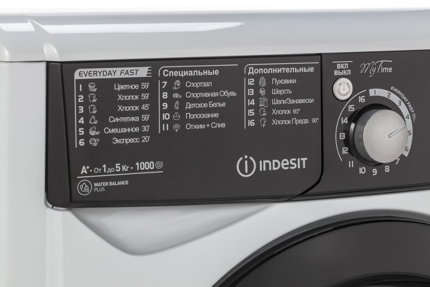 Стиральная машина Indesit EWSD 51031 BK CIS 5 кг, белый фото 5