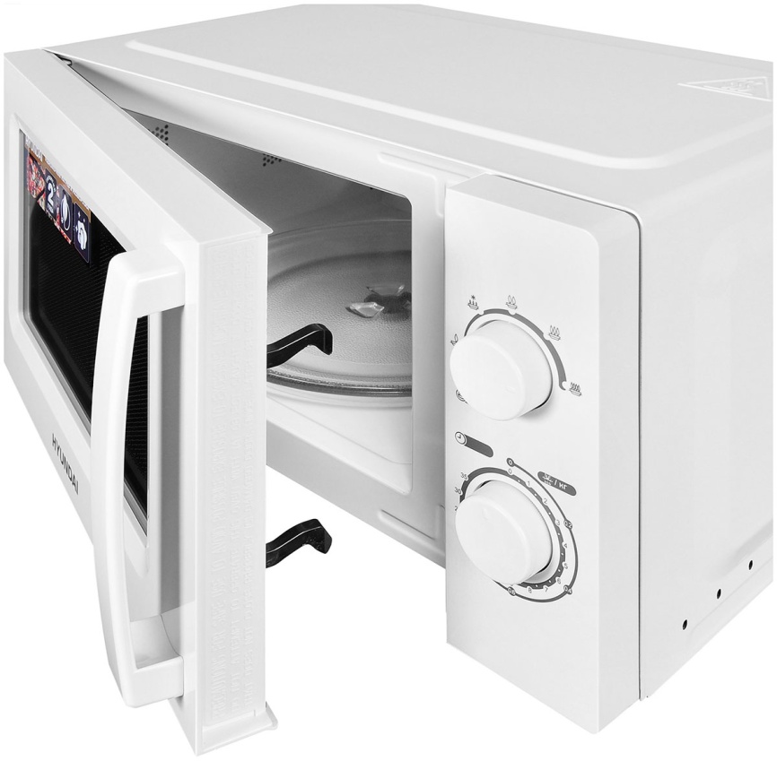 Микроволновая печь - СВЧ Hyundai HYM-M2005 20 л, 700 Вт, белый фото 4