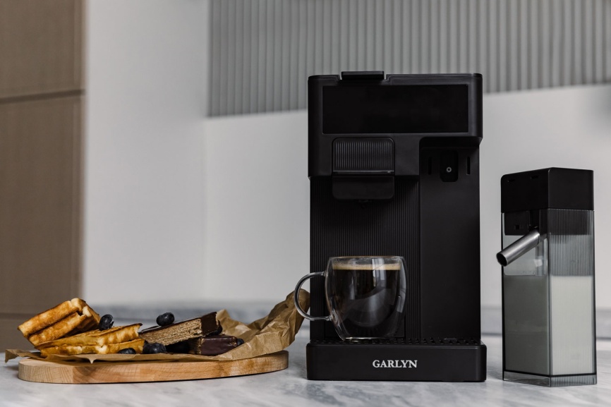 Кофеварка Garlyn Barista Compact, 1350 Вт, давление 20 бар, черный фото 18