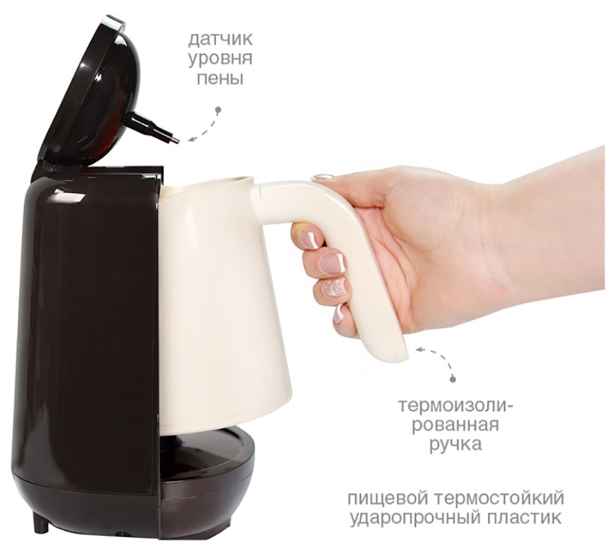 Кофеварка для приготовления турецкого кофе (электрическая турка) Oursson TC0250/IV (Слоновая кость) фото 2
