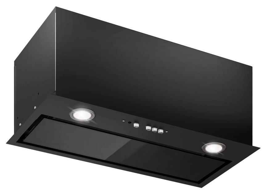 Вытяжка встраиваемая Elikor Cube 60П-1000, черный/черный фото 1