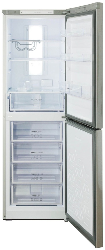 Двухкамерный холодильник Бирюса C940NF No frost, серебристый фото 5