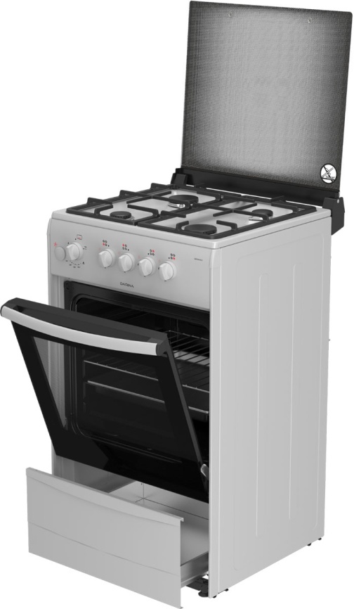 Газовая плита Darina 1B1 GM 441 018 W 50 см, 50 л, 4 конфорки, белый фото 3