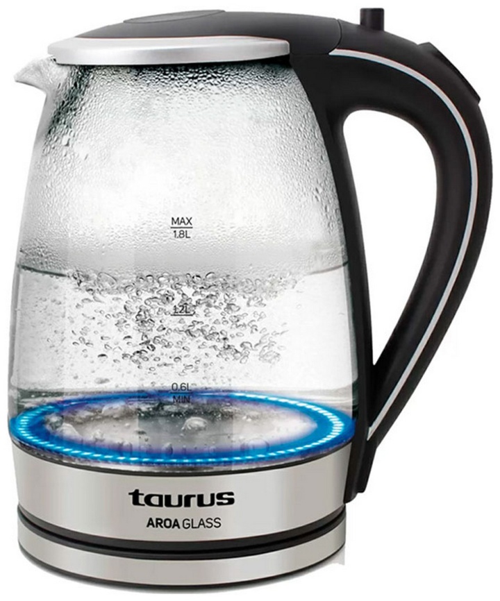 Чайник электрический Taurus Aroa Glass, подсветка, мощность 2200 Вт фото 1