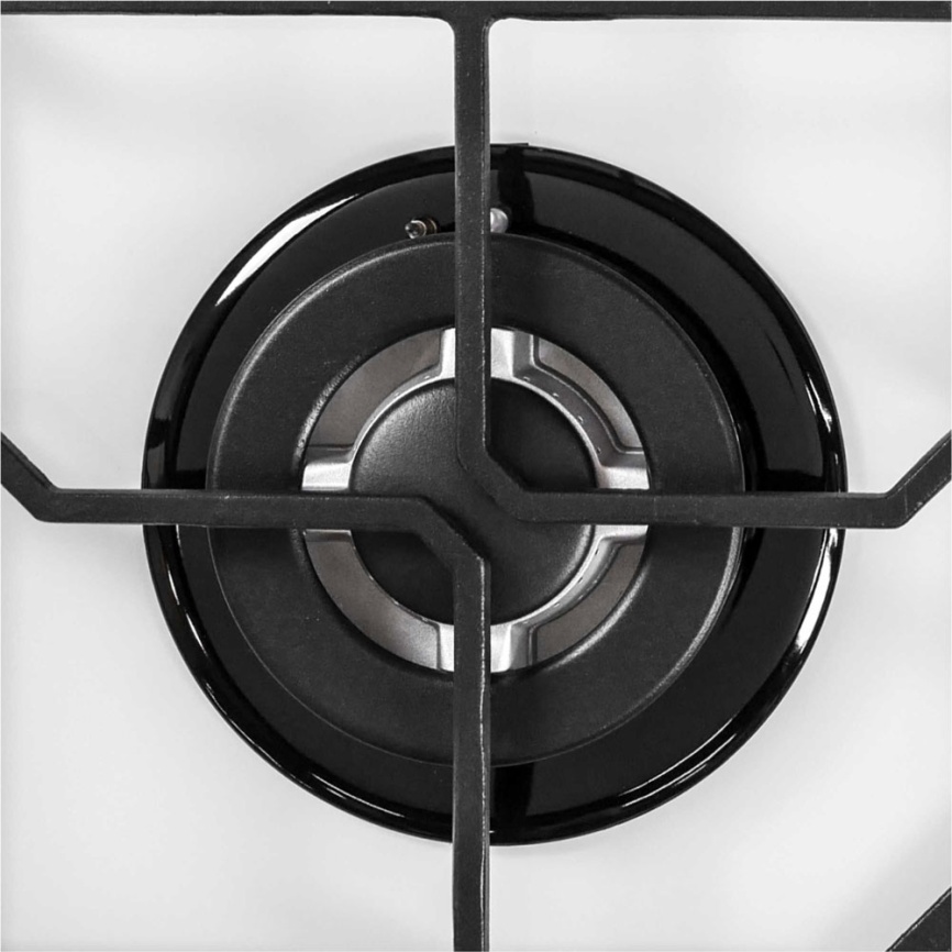 Газовая варочная панель LEX GVG 640-1 WH 60 см, 4 конфорки электроподжиг газконтроль, белый фото 3