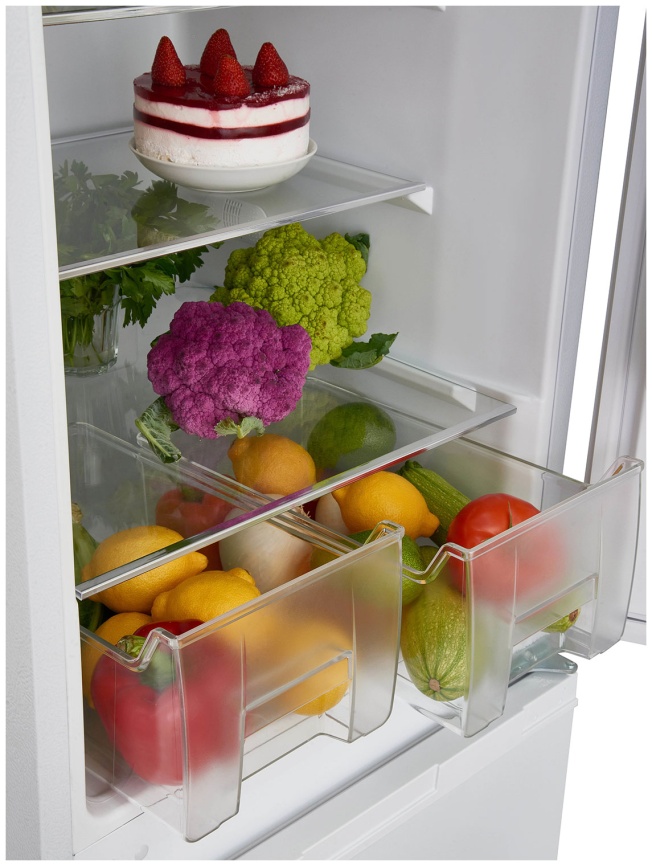 Встраиваемый двухкамерный холодильник Ascoli ADRF241WEBI No frost, белый фото 8