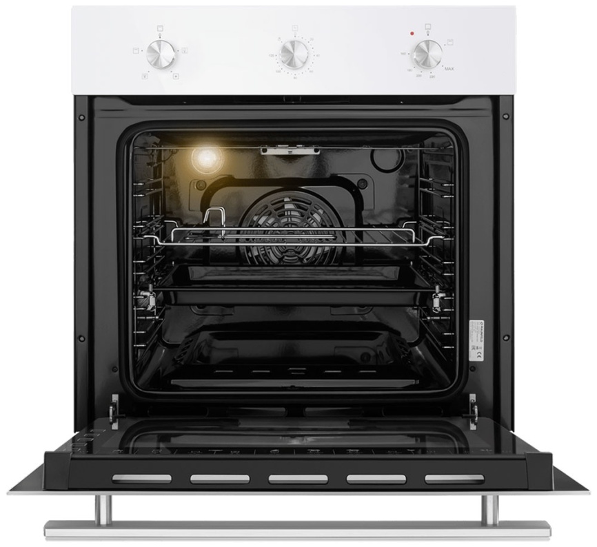 Газовый духовой шкаф Maunfeld EOGC604W Slim 59 см, 60 л конвекция, белый фото 2