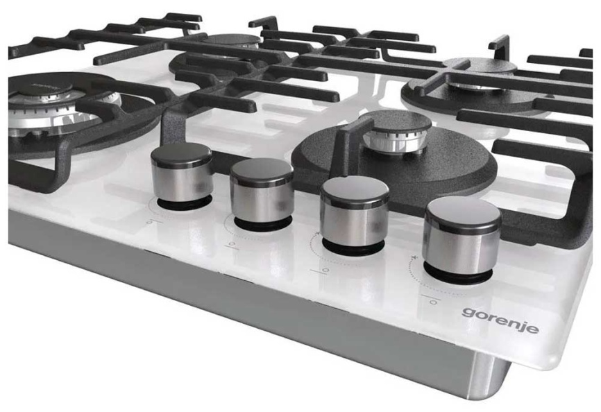 Газовая варочная панель Gorenje GTW642SYW 60 см, 4 конфорки электроподжиг газконтроль, белый фото 3