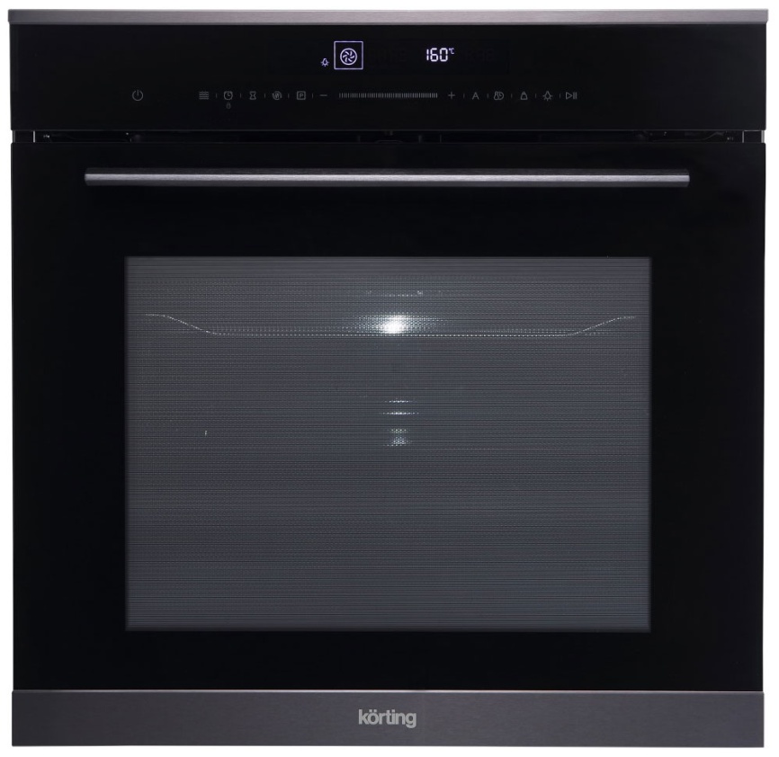 Электрический духовой шкаф Korting OKB 1340 GNBX MW 59 см, 72 л, гриль и конвекция, черный фото 1