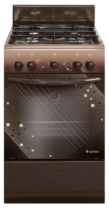 Газовая плита Gefest 5100 0018 50 см, 52 л, 4 конфорки, коричневый фото 1