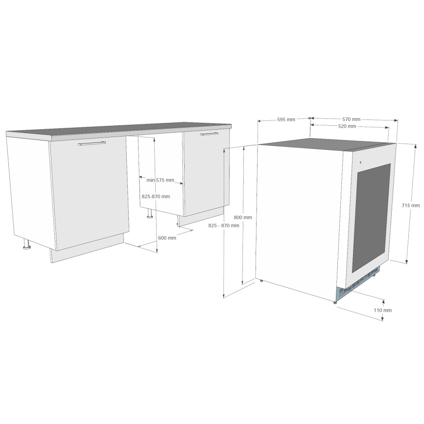 Винный шкаф KORTING Korting KFW 803 DB GN фото 6