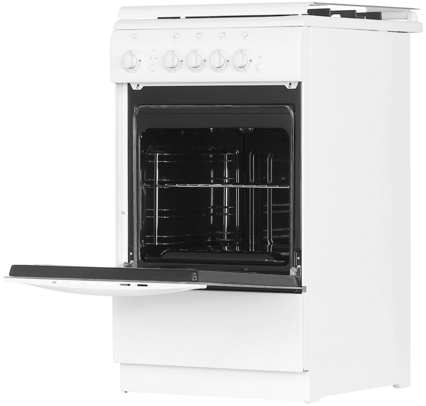 Газовая плита De luxe 506040.04 г 50 см, 54 л, 4 конфорки, белый фото 10