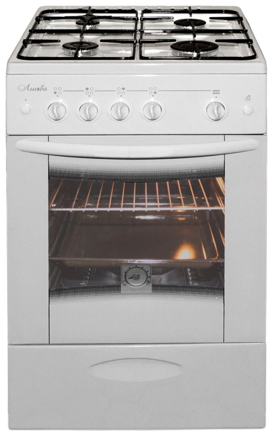 Газовая плита Лысьва ГП 400 МС-2у 50 см, 57 л, 4 конфорки, белый фото 1