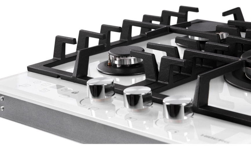 Газовая варочная панель Hiberg VM 4535 W 45 см, 3 конфорки электроподжиг газконтроль, белый фото 10