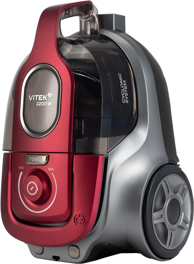 Пылесос Vitek VT-CV3113, 2200 Вт, красный/серый фото 5