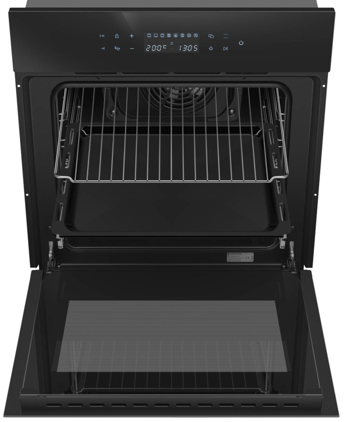 Электрический духовой шкаф Meferi MEO6010BK MATT ULTRA 59 см, 65 л, гриль и конвекция, черный матовый фото 3