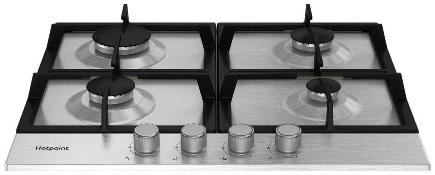 Газовая варочная панель Hotpoint HGMT 641 IX 58 см, 4 конфорки электроподжиг газконтроль, серебристый фото 2