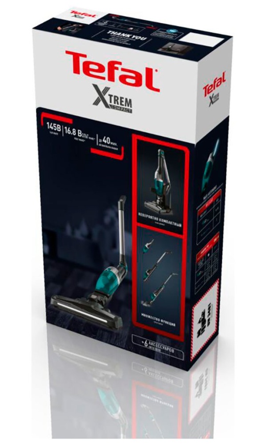 Беспроводной вертикальный пылесос Tefal Xtrem Compact Essential 2 в 1 (TY1239WO) фото 10