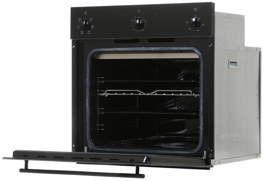 Электрический духовой шкаф De luxe 6006.03 эшв - 033 59 см, 58 л, гриль и конвекция, черное стекло фото 6