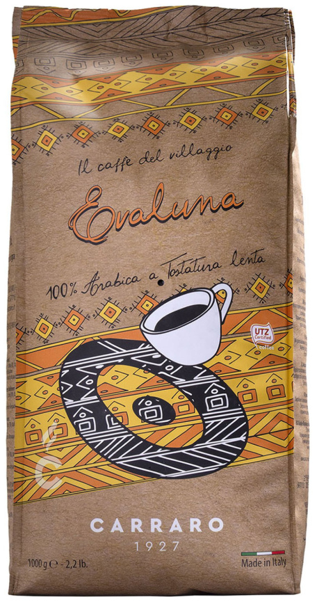 Кофе зерновой Carraro EVALUNA 1000 г фото 1