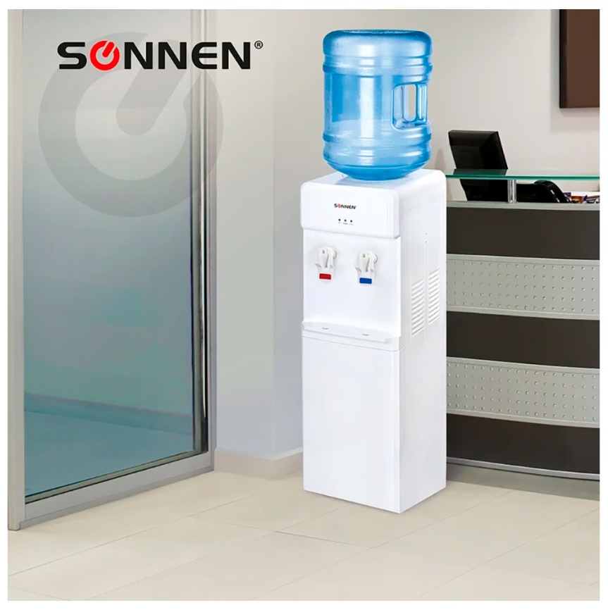 Кулер для воды напольный  Sonnen Fs-01, белый (452419) фото 10