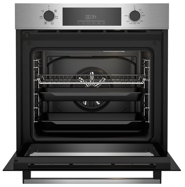 Электрический духовой шкаф Beko BBIE12300XD 59 см, 72 л гриль конвекция, серебристый фото 2