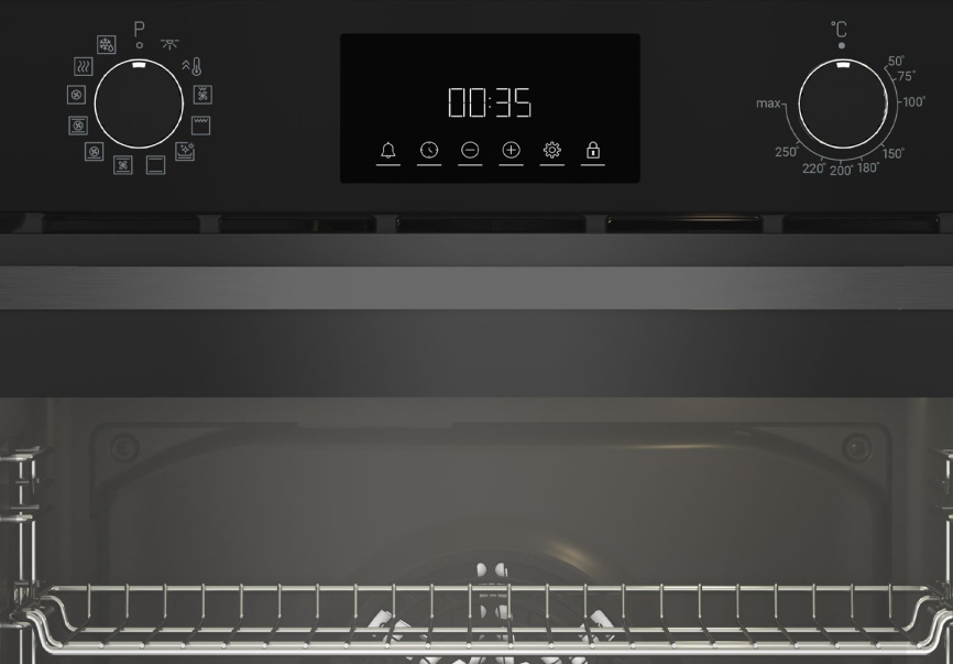 Электрический духовой шкаф Indesit IBFTE 3844 J BL 59 см, 72 л, гриль и конвекция, черный фото 2