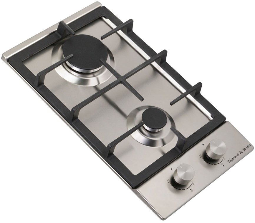 Газовая варочная панель Zigmund & Shtain G 14.3 S 29 см, 2 конфорки электроподжиг газконтроль, серебристый фото 3