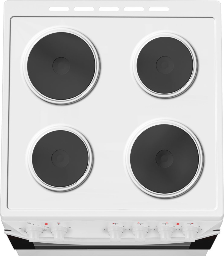 Электроплита Darina 1D EM 141 404 W 60 см, 50 л, 4 конфорки, белый фото 5