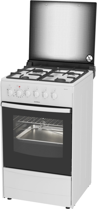 Комбинированная плита Darina 1B KM 441 306 W 50 см, 50 л, 4 конфорки, белый фото 3