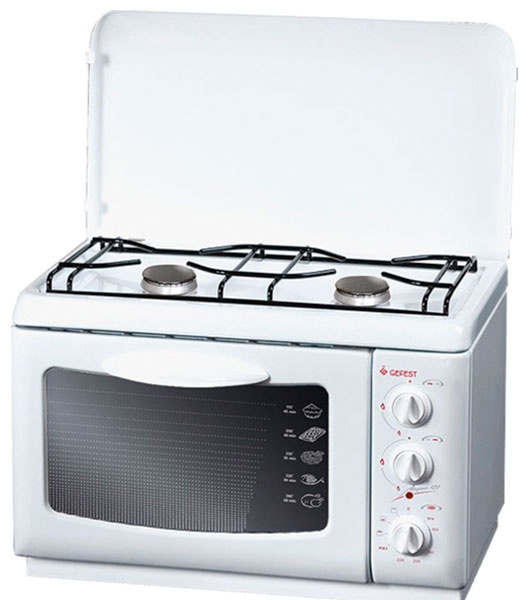 Настольная плита Gefest Брест ПНС 2ДГ-120 39 см, 2 конфорки, белый фото 1