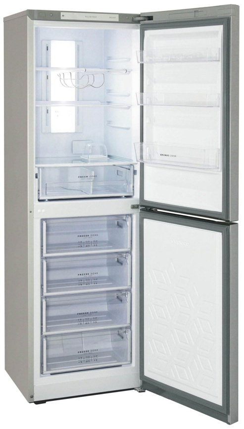 Двухкамерный холодильник Бирюса C940NF No frost, серебристый фото 6