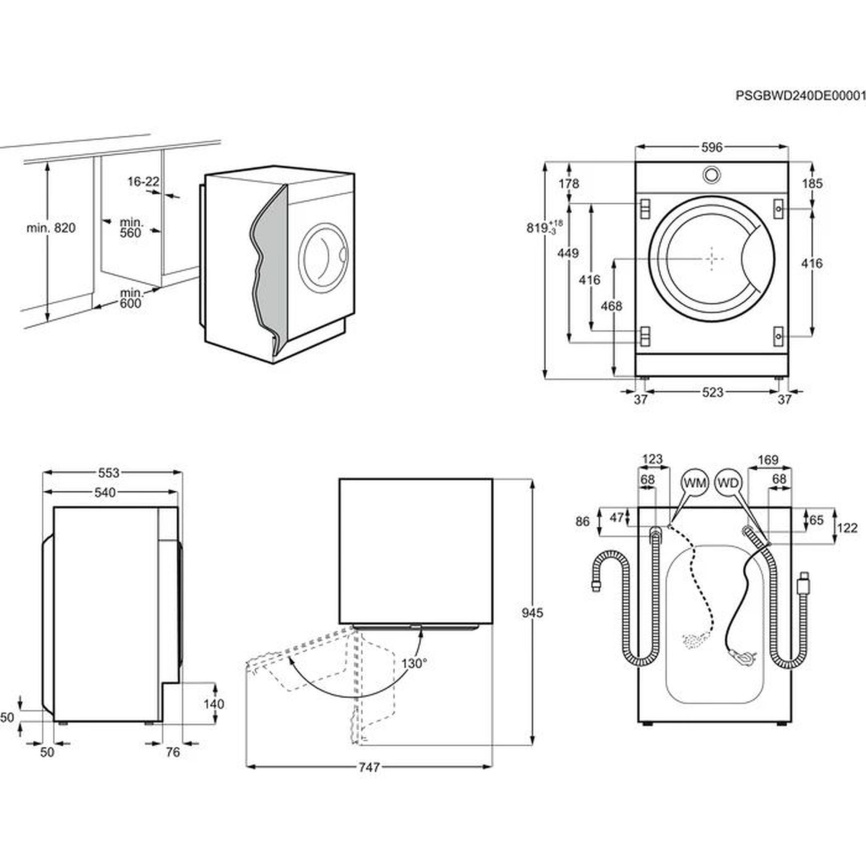 Встраиваемая стиральная машина ELECTROLUX ELECTROLUX EWN7F447WI фото 7