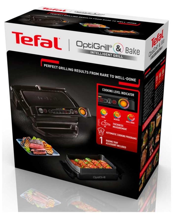 Умный электрогриль Tefal Optigrill + GC714834, антипригарное покрытие, 2000 Вт фото 13