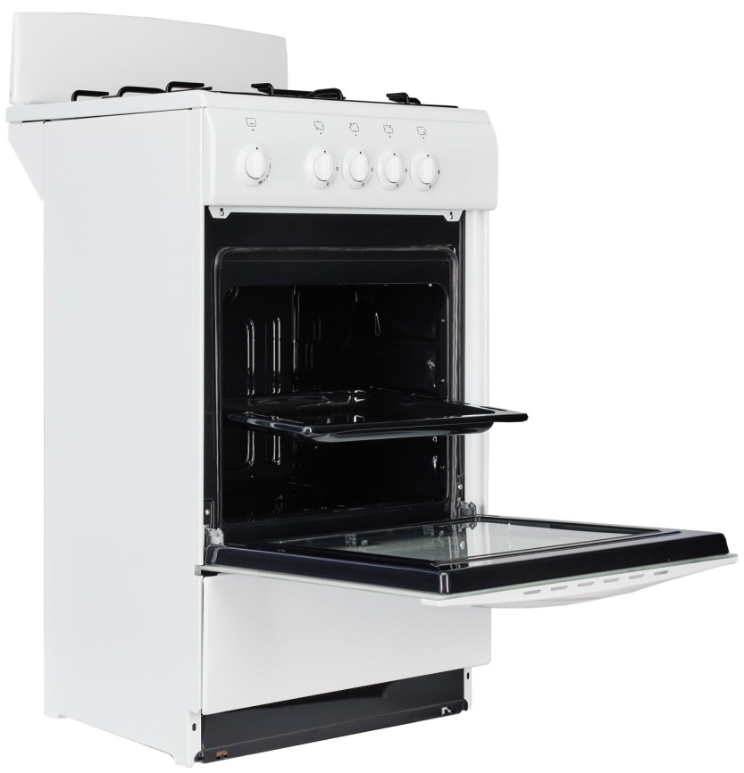 Газовая плита De luxe 5040.45 г 50 см, 43 л, 4 конфорки, белый фото 3